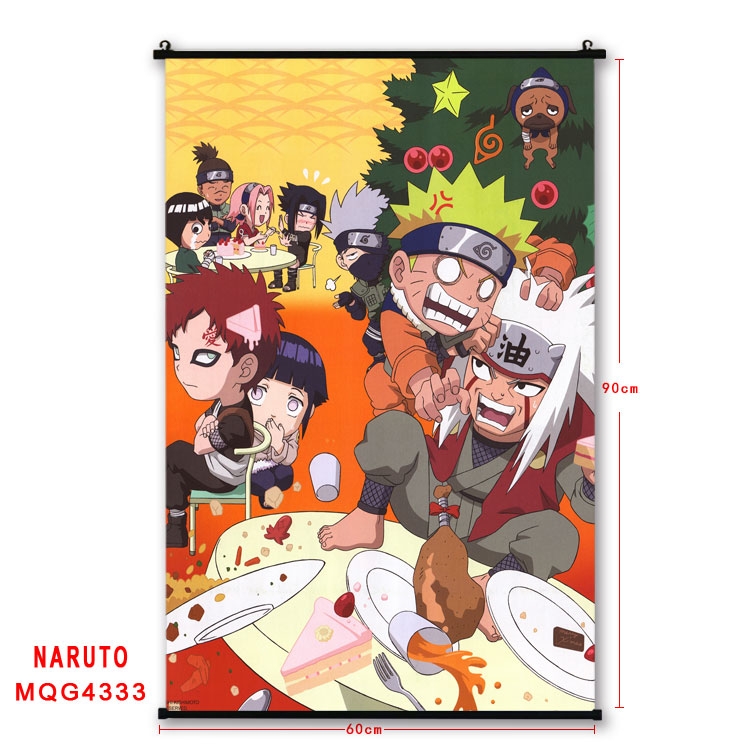 Naruto black Plastic rod Cloth painting Wall Scroll 60X90CM  MQG-4333