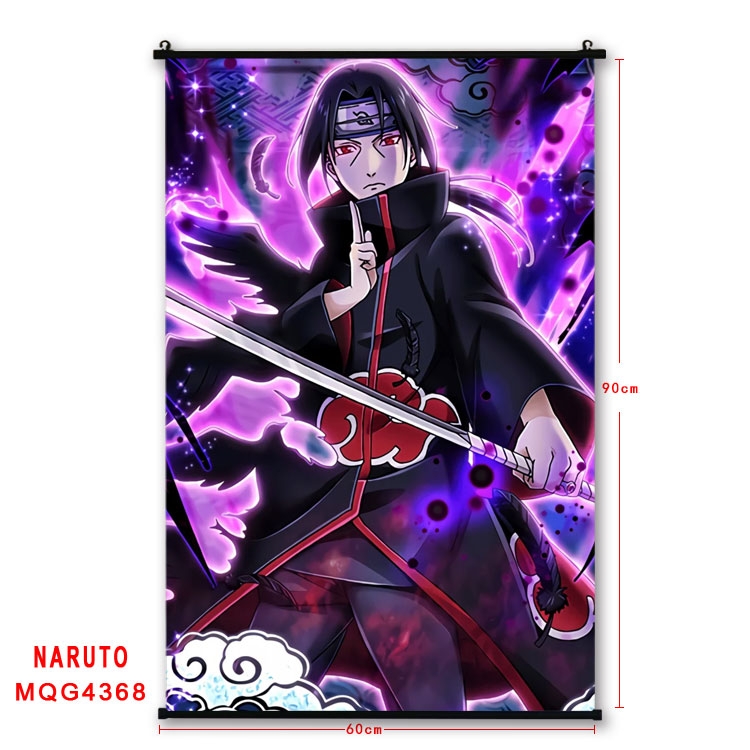 Naruto black Plastic rod Cloth painting Wall Scroll 60X90CM  MQG-4368