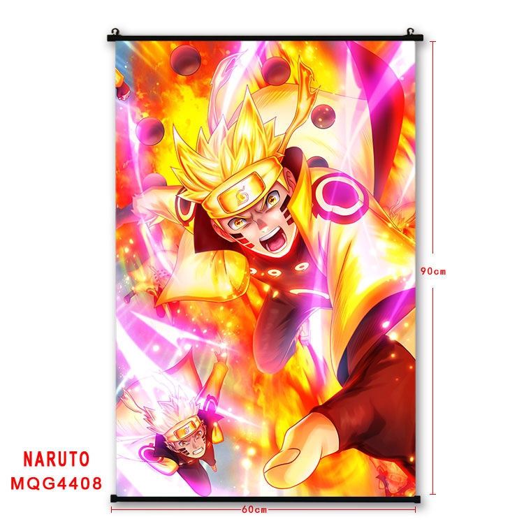 Naruto black Plastic rod Cloth painting Wall Scroll 60X90CM  MQG-4408