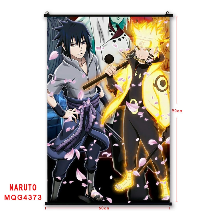 Naruto black Plastic rod Cloth painting Wall Scroll 60X90CM  MQG-4373