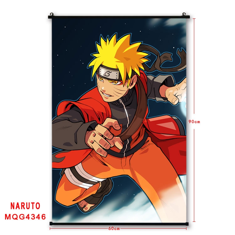 Naruto black Plastic rod Cloth painting Wall Scroll 60X90CM  MQG-4346