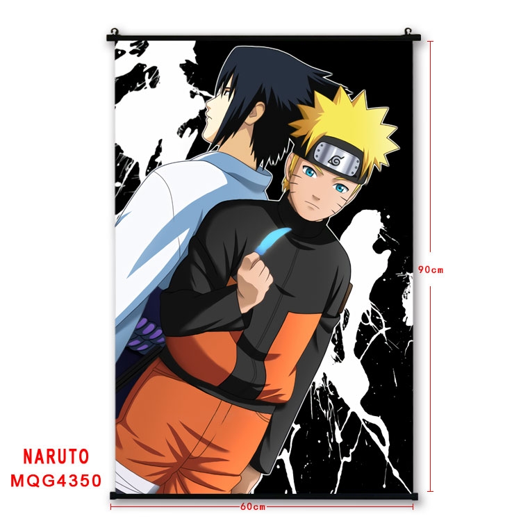 Naruto black Plastic rod Cloth painting Wall Scroll 60X90CM  MQG-4350