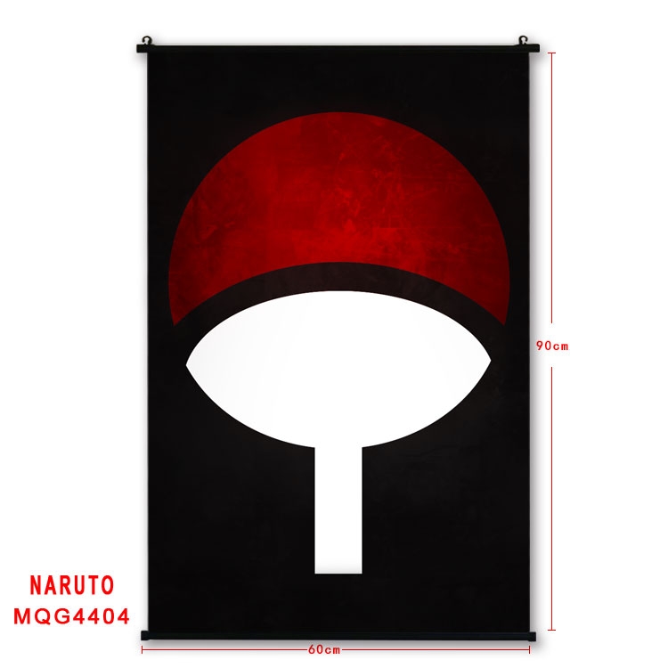 Naruto black Plastic rod Cloth painting Wall Scroll 60X90CM  MQG-4404