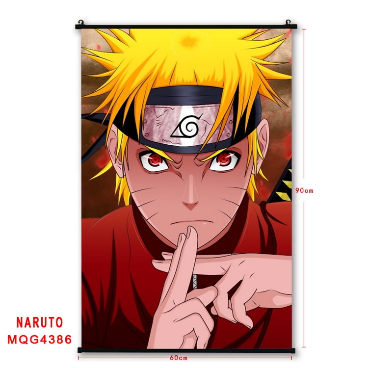 Naruto black Plastic rod Cloth painting Wall Scroll 60X90CM  MQG-4386