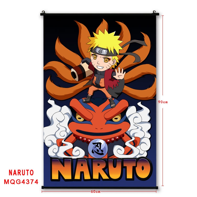 Naruto black Plastic rod Cloth painting Wall Scroll 60X90CM  MQG-4374