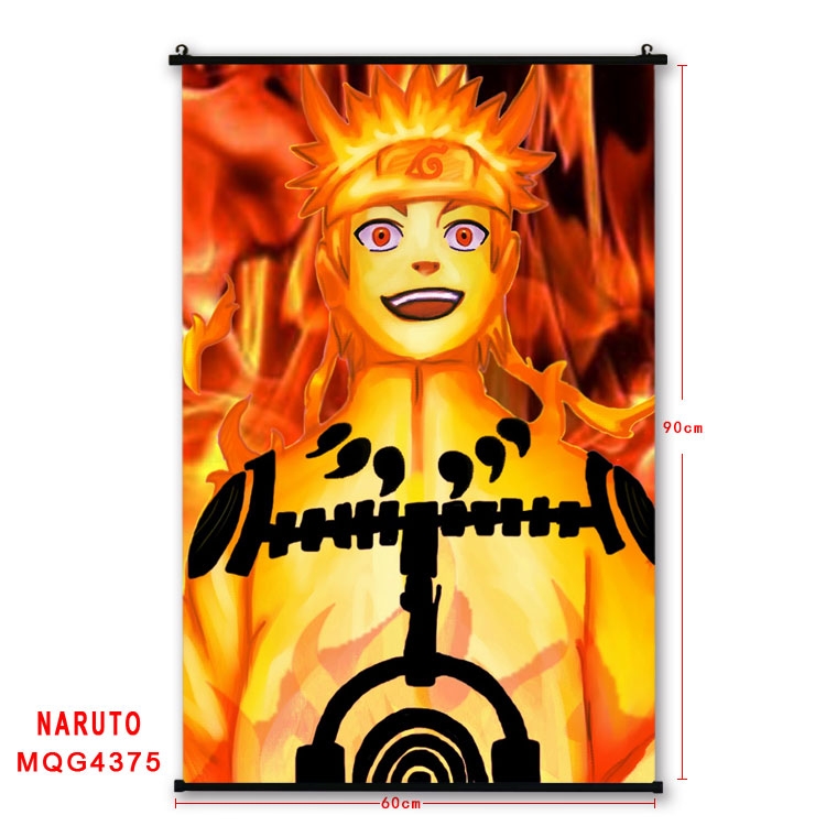 Naruto black Plastic rod Cloth painting Wall Scroll 60X90CM MQG-4375