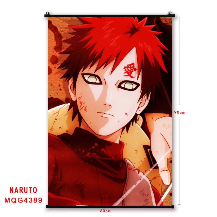 Naruto black Plastic rod Cloth painting Wall Scroll 60X90CM  MQG-4389