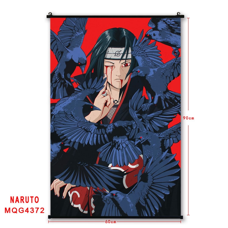 Naruto black Plastic rod Cloth painting Wall Scroll 60X90CM  MQG-4372