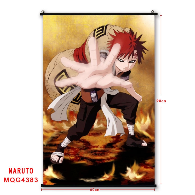 Naruto black Plastic rod Cloth painting Wall Scroll 60X90CM  MQG-4383