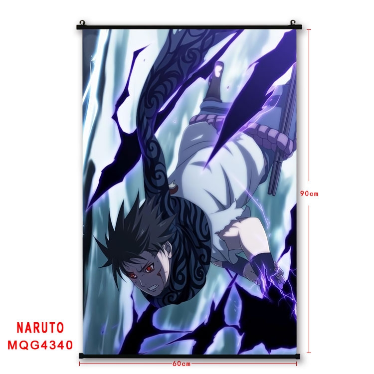 Naruto black Plastic rod Cloth painting Wall Scroll 60X90CM  MQG-4340