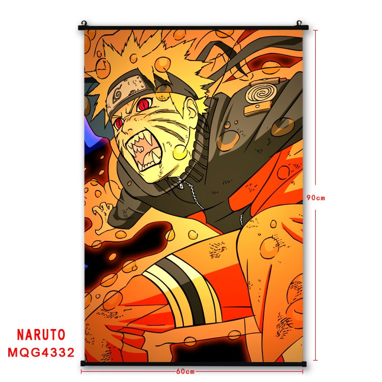 Naruto black Plastic rod Cloth painting Wall Scroll 60X90CM  MQG-4332