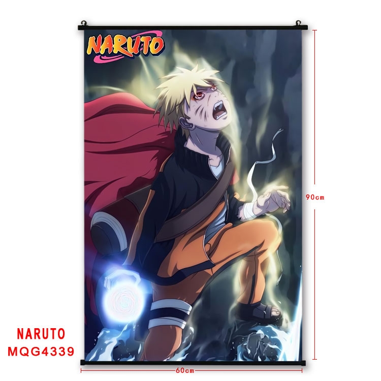 Naruto black Plastic rod Cloth painting Wall Scroll 60X90CM  MQG-4339