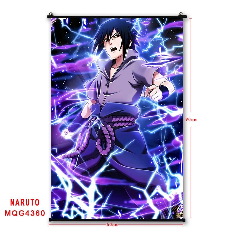 Naruto black Plastic rod Cloth painting Wall Scroll 60X90CM  MQG-4360