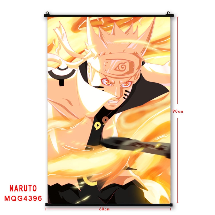 Naruto black Plastic rod Cloth painting Wall Scroll 60X90CM   MQG-4396