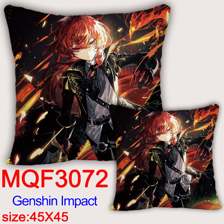 Genshin Impact Anime square full-color pillow cushion 45X45CM NO FILLING MQF-3072 