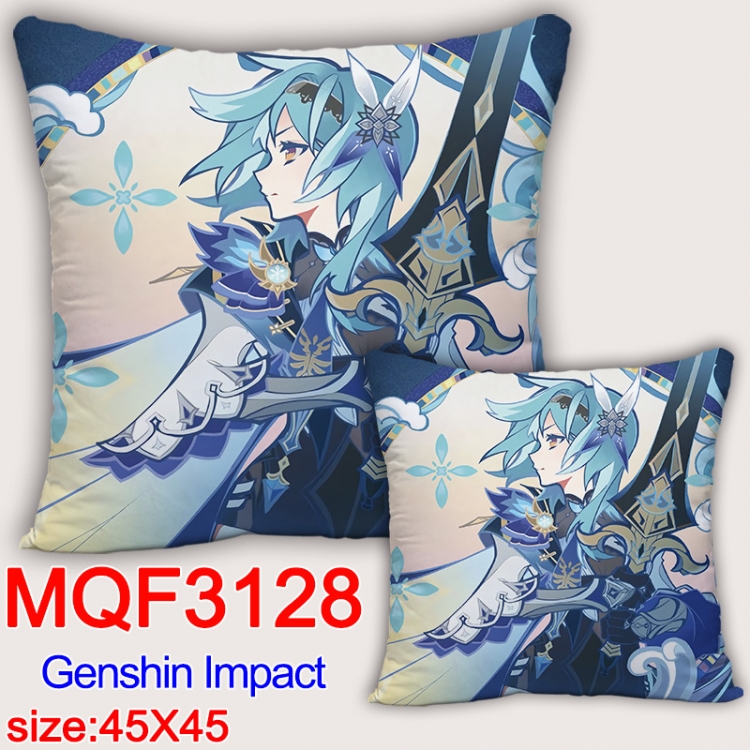 Genshin Impact Anime square full-color pillow cushion 45X45CM NO FILLING MQF-3128