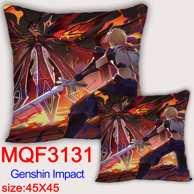 Genshin Impact Anime square full-color pillow cushion 45X45CM NO FILLING MQF-3131