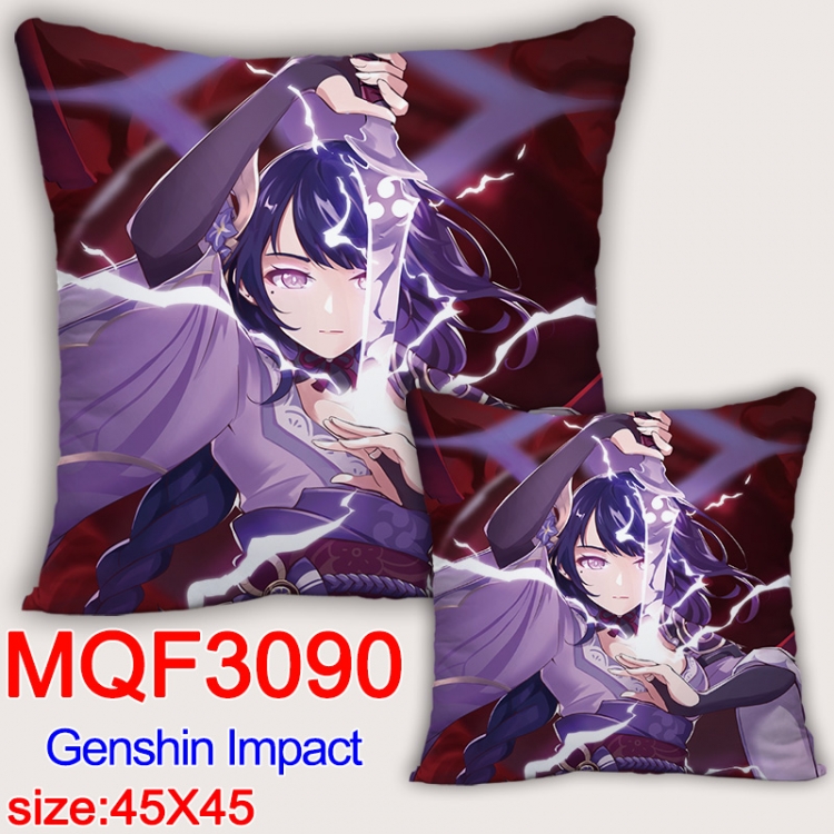 Genshin Impact Anime square full-color pillow cushion 45X45CM NO FILLING MQF-3090