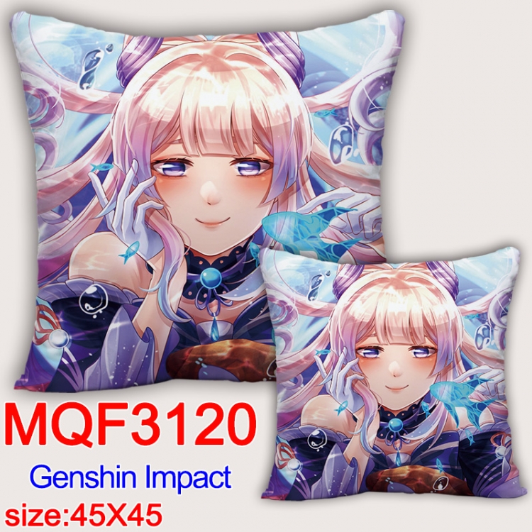 Pillow Genshin Impact Anime square full-color pillow cushion 45X45CM NO FILLING  MQF-3120