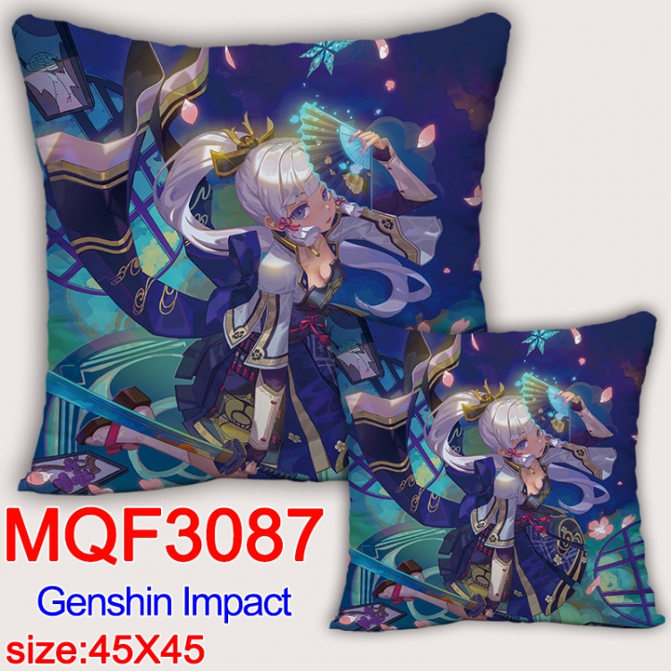 Pillow Genshin Impact Anime square full-color pillow cushion 45X45CM NO FILLING MQF-3087