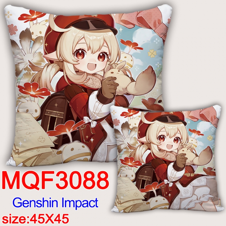 Genshin Impact Anime square full-color pillow cushion 45X45CM NO FILLING MQF-3088 