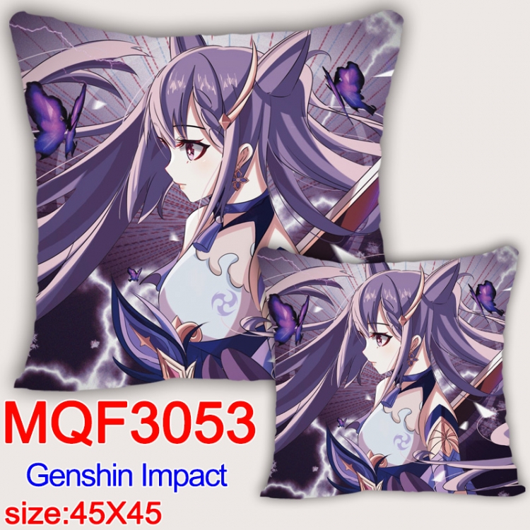 Genshin Impact Anime square full-color pillow cushion 45X45CM NO FILLING  MQF-3053