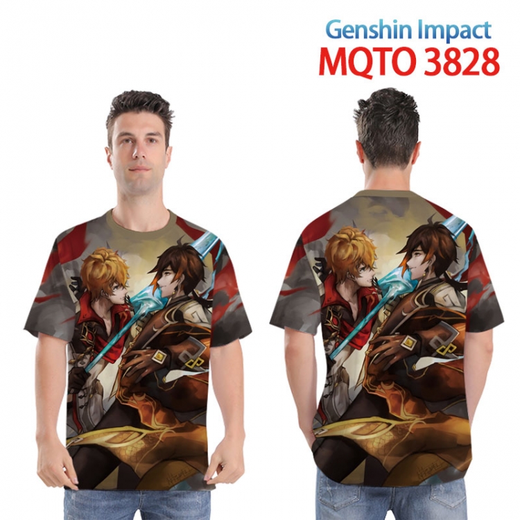 Genshin Impact  Full color printed short sleeve T-shirt from XXS to 4XL MQTO3828