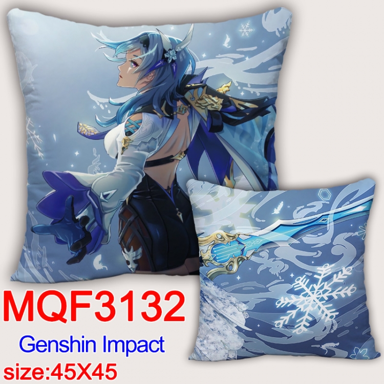Genshin Impact Anime square full-color pillow cushion 45X45CM NO FILLING  MQF-3132