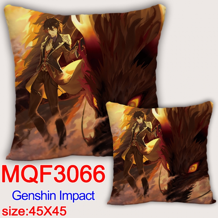 Genshin Impact Anime square full-color pillow cushion 45X45CM NO FILLING  MQF-3066