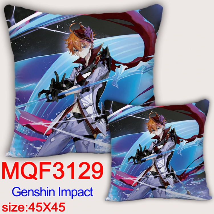 Genshin Impact Anime square full-color pillow cushion 45X45CM NO FILLING  MQF-3129