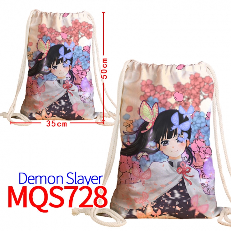 Demon Slayer Kimets Canvas Drawstring Drawstring Backpack 50x35cm MQS-728