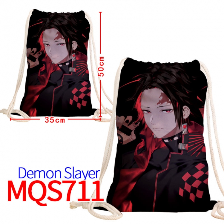 Demon Slayer Kimets Canvas Drawstring Drawstring Backpack 50x35cm MQS-711