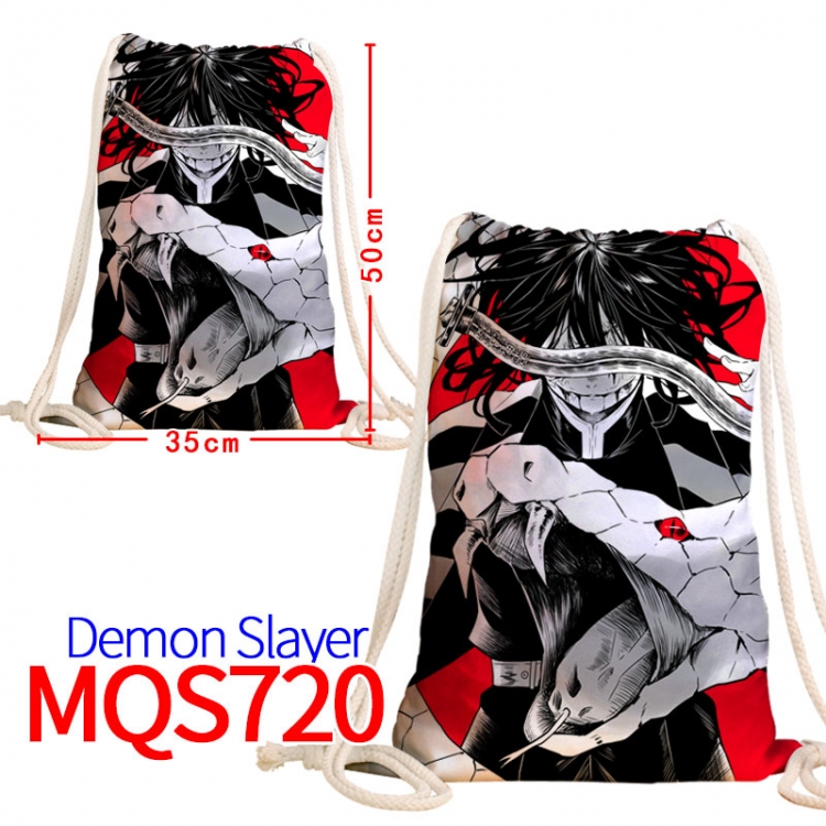 Demon Slayer Kimets Canvas Drawstring Drawstring Backpack 50x35cm  MQS-720