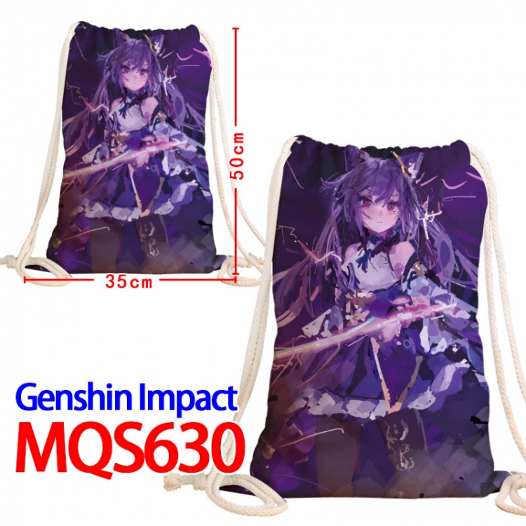 Genshin Impact Canvas Drawstring Drawstring Backpack 50x35cm MQS-630