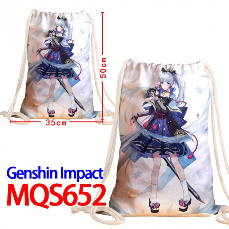 Genshin Impact Canvas Drawstring Drawstring Backpack 50x35cm MQS-652