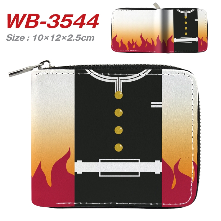 Demon Slayer Kimets Anime Full Color Short All Inclusive Zipper Wallet 10x12x2.5cm WB-3544A