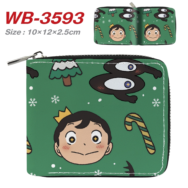 king ranking Anime Full Color Short All Inclusive Zipper Wallet 10x12x2.5cm  WB-3593A