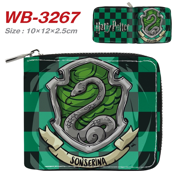 Harry Potter Anime Full Color Short All Inclusive Zipper Wallet 10x12x2.5cm WB-3267A
