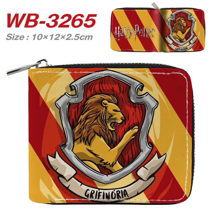 Harry Potter Anime Full Color Short All Inclusive Zipper Wallet 10x12x2.5cm  WB-3265A