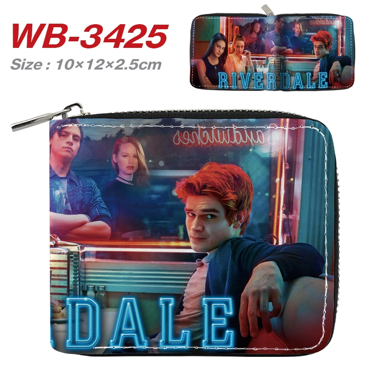 Riverdale Anime Full Color Short All Inclusive Zipper Wallet 10x12x2.5cm  WB-3425A