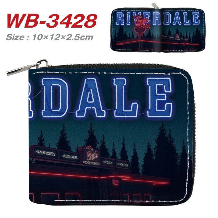 Riverdale Anime Full Color Short All Inclusive Zipper Wallet 10x12x2.5cm WB-3428A