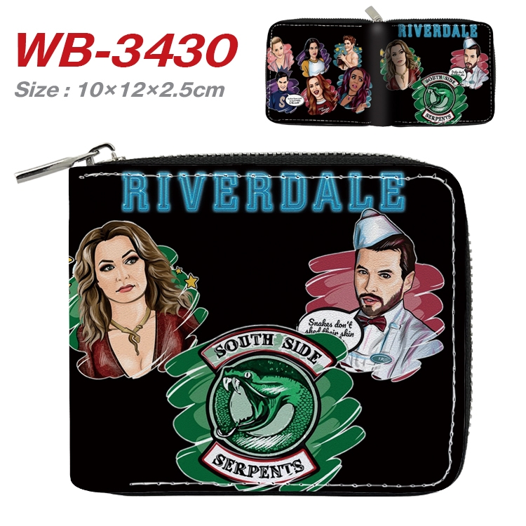 Riverdale Anime Full Color Short All Inclusive Zipper Wallet 10x12x2.5cm  WB-3430A