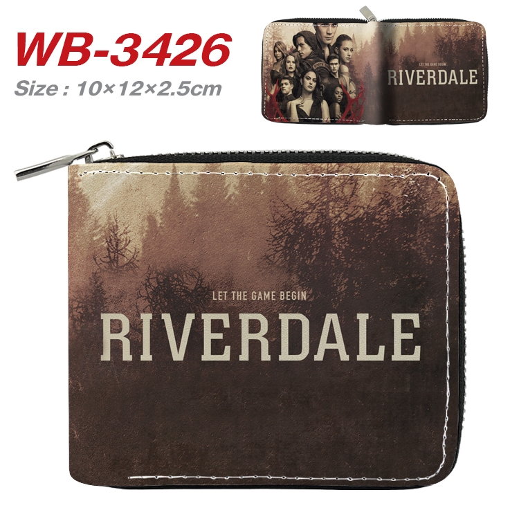 Riverdale Anime Full Color Short All Inclusive Zipper Wallet 10x12x2.5cm  WB-3426A