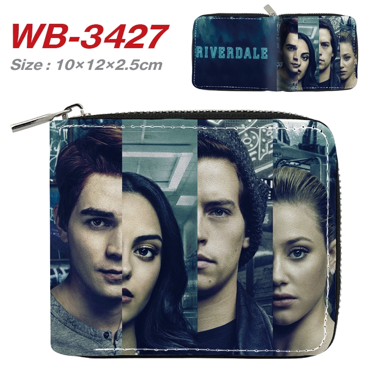 Riverdale Anime Full Color Short All Inclusive Zipper Wallet 10x12x2.5cm WB-3427A