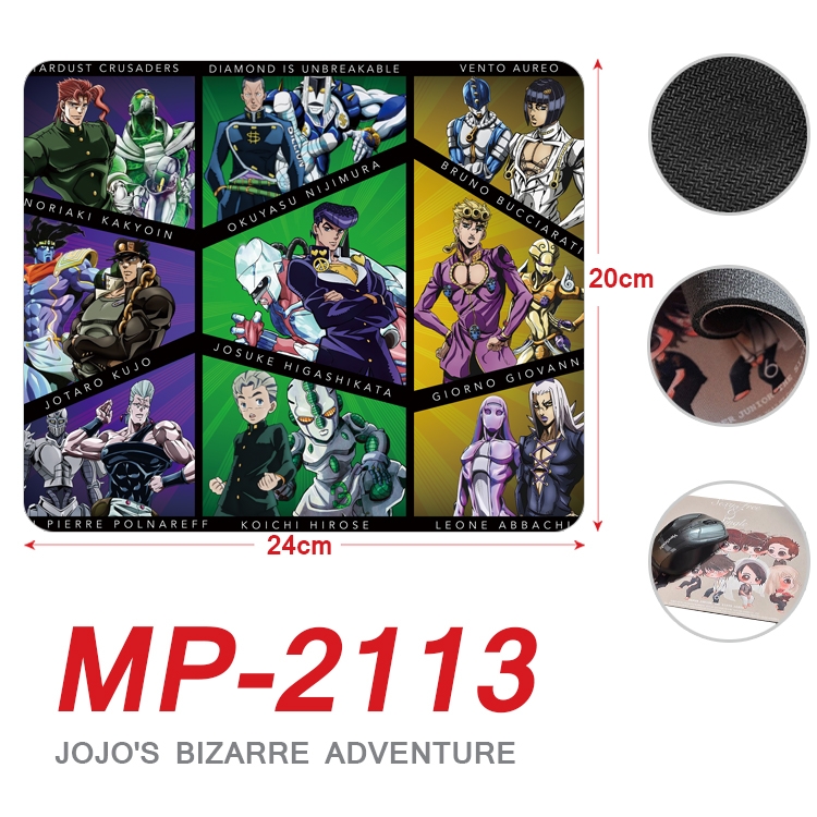 JoJos Bizarre Adventure Anime Full Color Printing Mouse Pad Unlocked 20X24cm price for 5 pcs MP-2113