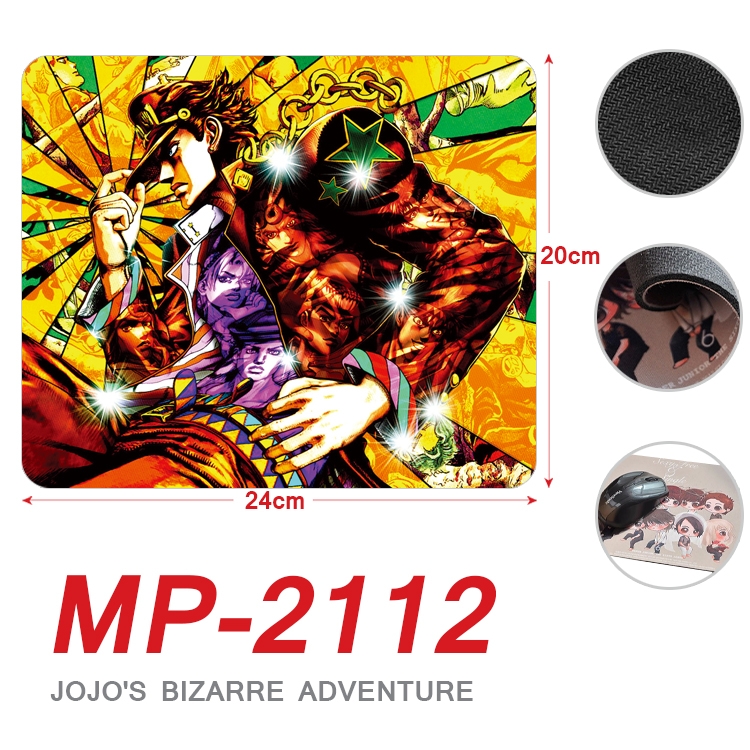 JoJos Bizarre Adventure Anime Full Color Printing Mouse Pad Unlocked 20X24cm price for 5 pcs MP-2112