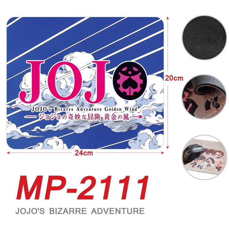 JoJos Bizarre Adventure Anime Full Color Printing Mouse Pad Unlocked 20X24cm price for 5 pcs MP-2111