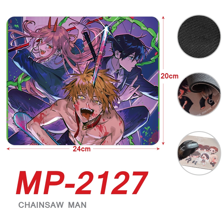 Chainsaw Man Anime Full Color Printing Mouse Pad Unlocked 20X24cm price for 5 pcs MP-2127