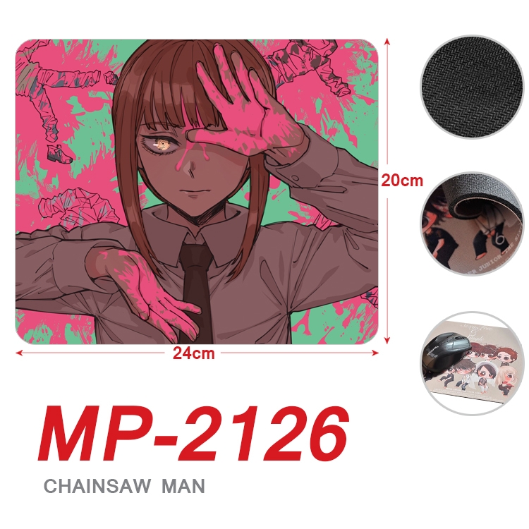 Chainsaw Man Anime Full Color Printing Mouse Pad Unlocked 20X24cm price for 5 pcs  MP-2126