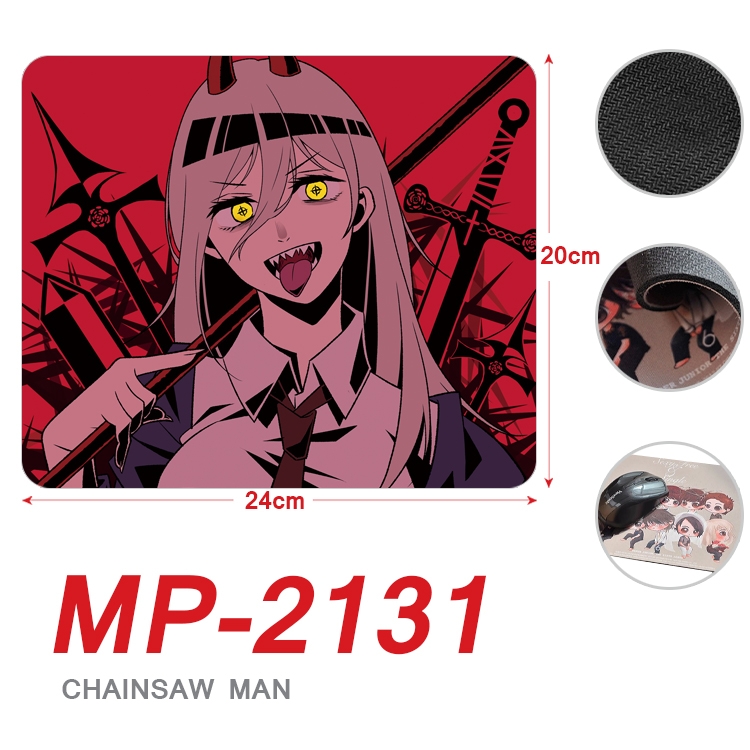 Chainsaw Man Anime Full Color Printing Mouse Pad Unlocked 20X24cm price for 5 pcs  MP-2131
